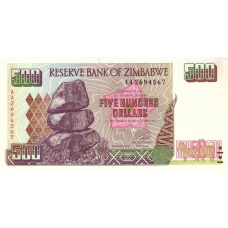 P11a Zimbabwe - 500 Dollars Year 2001